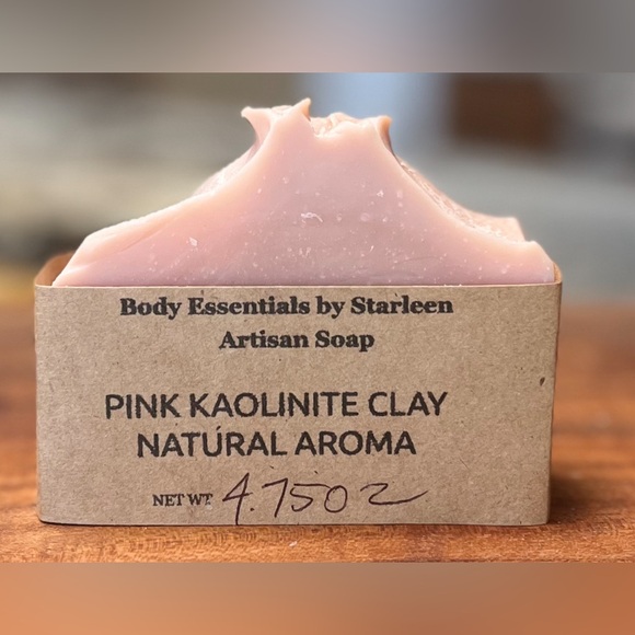 Handcrafted Soap - Artisan, Pink Kaolinite Clay Unscented - Picture 3 of 4